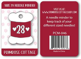 Primrose Cottage Stitches - "Size 28" (Needle Minder)