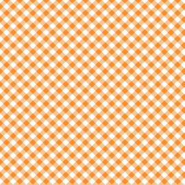 Stof - Priscilla's Plaids - Gingham - klein (Oranje & wit)
