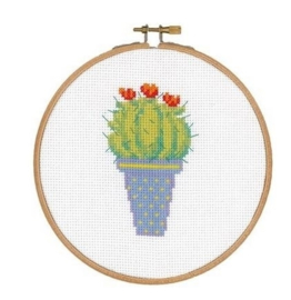 Vervaco - PN-0155973 - Cactus, fleurs rouges