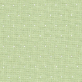 Precut - Zweigart - Murano (12.6 dr./cm) - kleur 6349 (groen met witte stipjes)