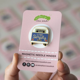 Caterpillar Cross Stitch - Magnetic Needle Minder - "Campervan"