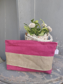 Trousse - Fuchsia (lin lavé)