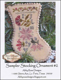 Abby Rose Designs - Sampler Stocking Ornament 2
