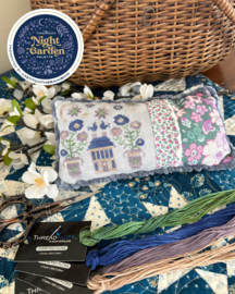 Pansy Patch Quilts and Stitchery - "Midnight Posies Pin Pillow"