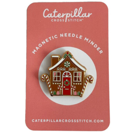 Caterpillar Cross Stitch - Magnetic Needle Minder - "Gingerbread House"