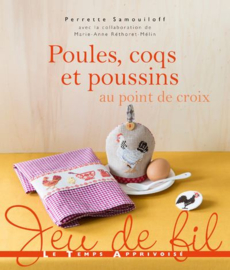 Boek - "Poules, coqs et poussins au point de croix (Perrette Samouiloff)