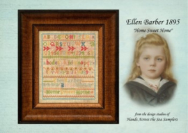 Hands Across the Sea Sampler - Ellen Barber 1895 - "Home sweet Home"