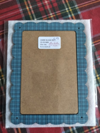 Atelier Bonheur du Jour - Cadre "Nuage - Carreaux bleu" (rectangulaire - grand modèle)