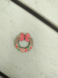 Atelier Bonheur du Jour - "Krans, roze strik"