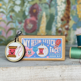 The Crafty Kit Co - Mini Cross stitch kit - "My Resting Stitch Face"