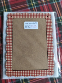 Atelier Bonheur du Jour - Cadre en bois "Nuage - Vichy rouge" (rectangulaire - grand modèle)