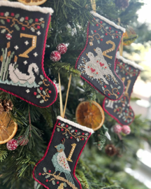 Annie Beez Folk Art - "12 days of Christmas Stockings