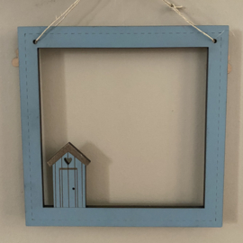 La Maison de Clémence - "Houten kader - Strandkabine - blauw"
