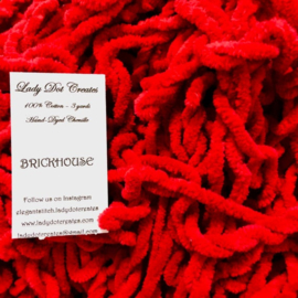 Chenille-lint jumbo - Lady Dot Creates - Kleur "Brickhouse"