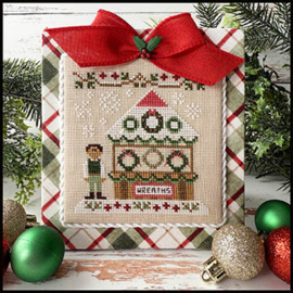 Country Cottage Needleworks  - "Christmas Wreath Stand - Christmas Market - Christmas Stocking Stand nr. 5"