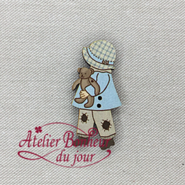 Atelier Bonheur du Jour - "Sunbonnet jongen met beertje"