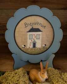 La Maison de Clémence - "Houten kader blauw + voetje"