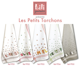 Lili Points  - Les petits torchons "Olives" (PT02)