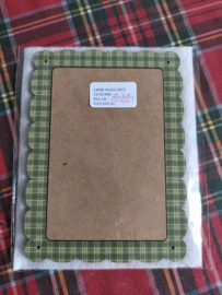 Atelier Bonheur du Jour - Cadre "Nuage - Carreaux vert" (rectangulaire - grand modèle)