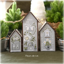 Fleurs de Lin - "Trio de Nichoirs - Rose de Noël"