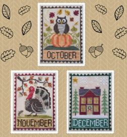 Waxing Moon Designs - Monthly Trios : October, November, December