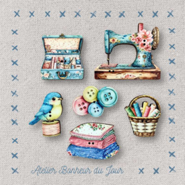 Atelier Bonheur du Jour - "Atelier bleuet" (P-109)
