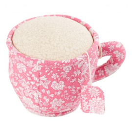 Liberty Fabrics - "Speldenkussen  - theekopje roze"