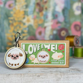 The Crafty Kit Co - Mini Cross stitch kit - "Love Ewe"