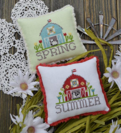 Annie Beez Folk Art - Bitty Barns - Spring & Summer