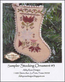 Abby Rose Designs - Sampler Stocking Ornament 3
