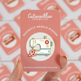 Caterpillar Cross Stitch - Magnetic Needle Minder - "Naaimachine"