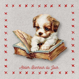 Atelier Bonheur du Jour - "Chien - Oscar le studieux"
