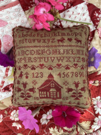 Pansy Patch Quilts and Stitchery - "Little Red Schoolhouse Pinkeep 1862"