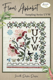 Jeannette Douglas Designs - "Floral Alphabet - Sampling series U V W"
