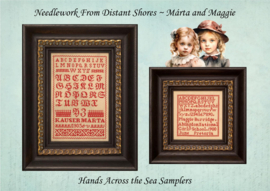 Hands Across the Sea Samplers - "Needlework from distant shores - Marita and Maggie"