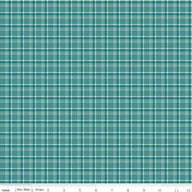 Tissu - Riley Blake - "Arrival of Winter - Plaid Teal"