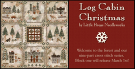 Little House Needleworks - "Log Cabin Christmas - Log Cabin Squirrel (nr. 1)