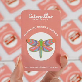 Caterpillar Cross Stitch - Magnetic Needle Minder - "Libel"