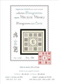 Marjorie Massey - Monogramme aux carrés (A-S1)