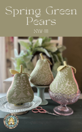 Annie Beez Folk Art - "Spring Green Pears"