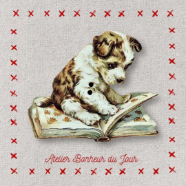 Atelier Bonheur du Jour - "Chien - Filou le chipoteur de page"