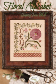 Jeannette Douglas Designs - "Floral Alphabet - Sampling series DEF"