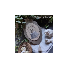 Le Lin d'Isabelle - "Petit Lapin - Guirlande de Fleurs"