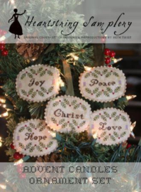 Heartstring Samplery - Advent Candles Ornament set