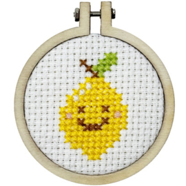 The Crafty Kit Co - Mini Cross stitch kit - "You're my zest friend"