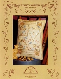 Homespun Elegance - Purely Samplers - Button Heart Sampler