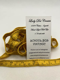 Lady Dot Creates - Twill Tape "School Bus Vintage"