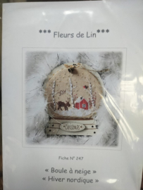 Fleurs de Lin - "Boule à neige - Hiver Nordique"