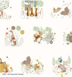 Stoffen - "Peter Rabbit - Favorite Friends"