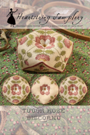 Heartstring Samplery - Tudor Rose Biscornu